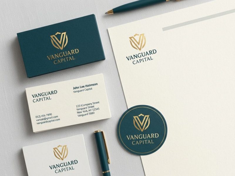 Professional brand identity design featuring a unique logo, consistent color palette, and distinct typography.