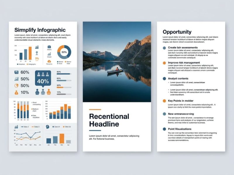 Example presentation slides with modern design, clear data charts, and engaging visuals for effective communication.